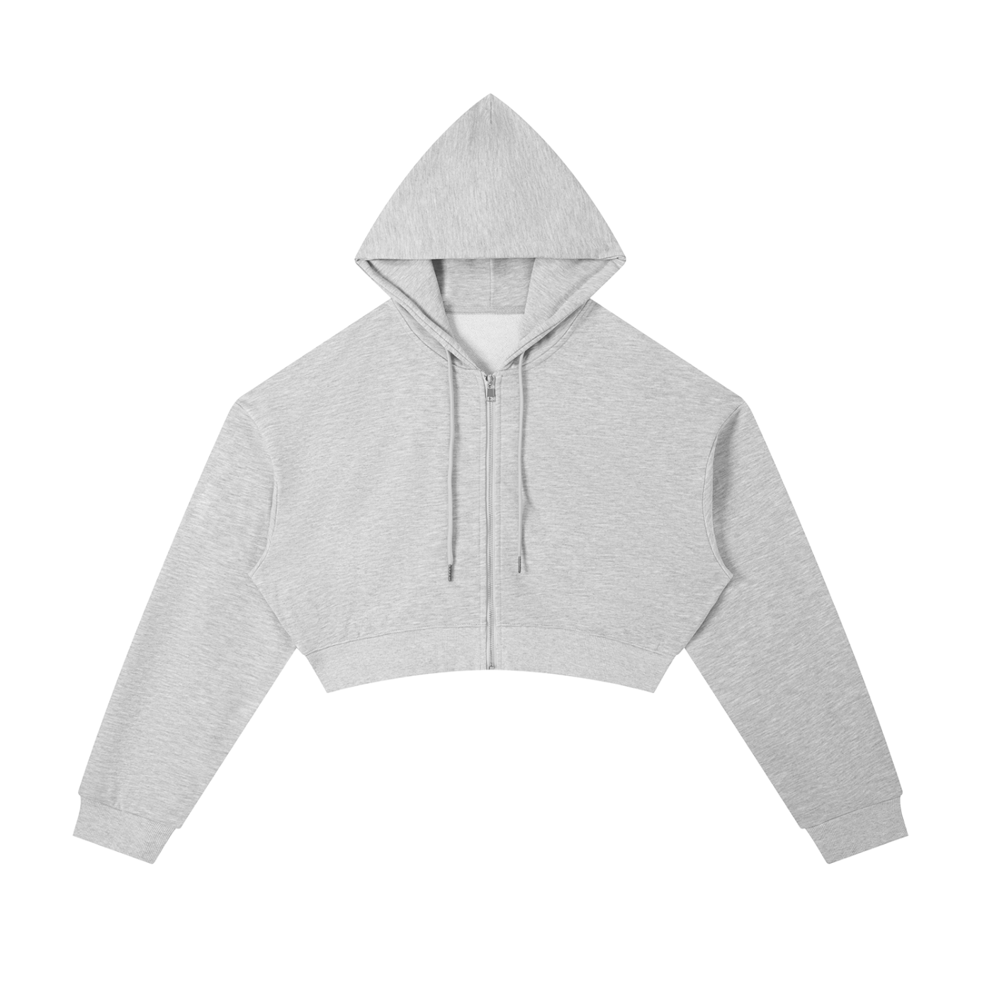 Essential Cropped Zip Hoodie