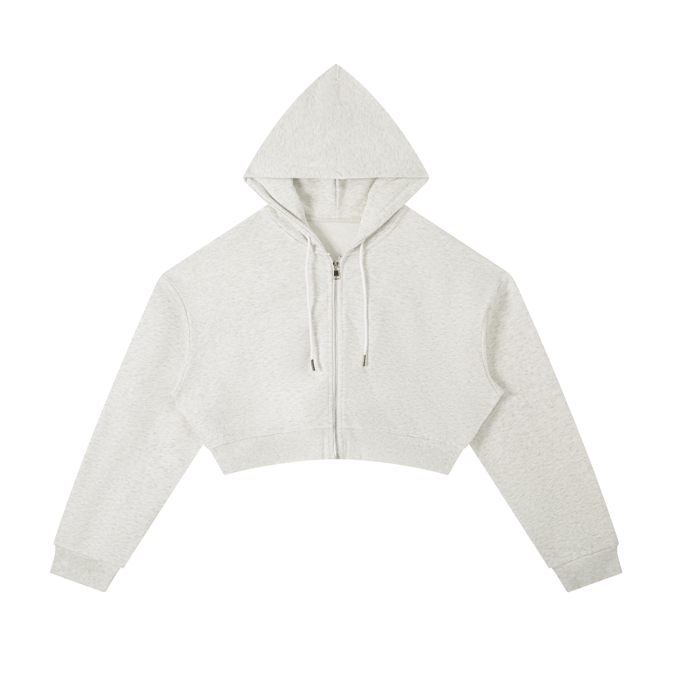 Essential Cropped Zip Hoodie
